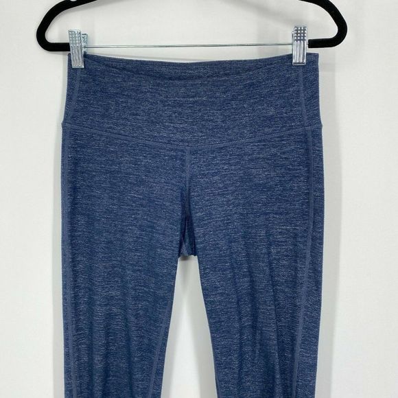 Athleta Low Rise Athletic Leggings Size XS Tall Compressive Workout Heather Blue - Picture 2 of 10